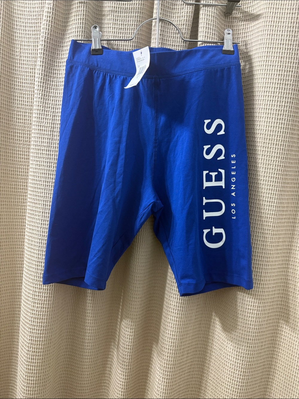 GUESS Royal Blue leggin shorts with White Logo